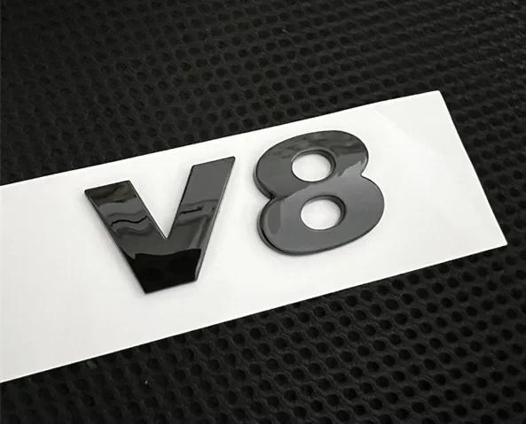 1pcs 3D ABS high quality V6 V8 TDI TSI car Letter Rear trunk XJY7TUR Decals Emblem badge sticker Decal styling