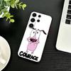 Чехол для телефона 'Смелый трусливый пес' для Samsung S26, S25, S24, S23, S22, S21, S20, Ultra, Plus, FE Черный мягкий чехол
