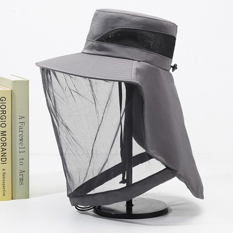 Унисекс складная москитная шапка со скрытой сеткой УФ-репеллент защита от насекомых пчел открытый козырек панама рыболовная кепка