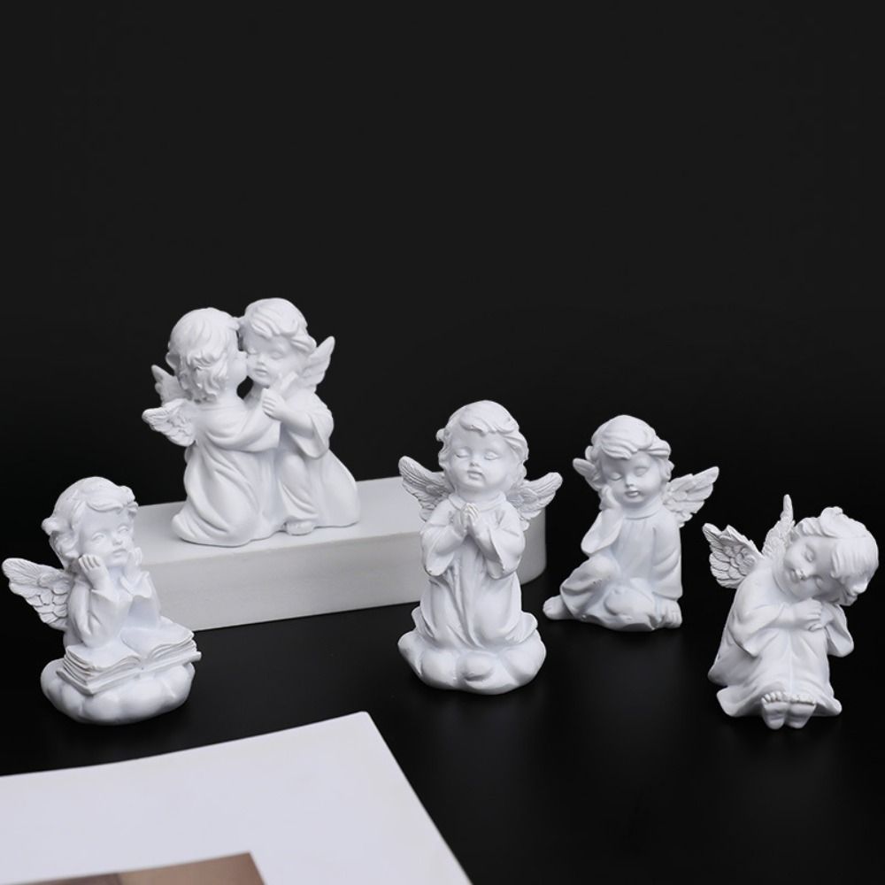 Resin Crafts European Style High Quality Sculpture Flower Fairy Angel Figurine Desktop Ornaments