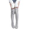 Women Knitted Thigh-high Socks Stretchy Solid Color Boot Socks Long Winter Stockings Over Knee Leg Warmers for Boots Skirts Parties Street