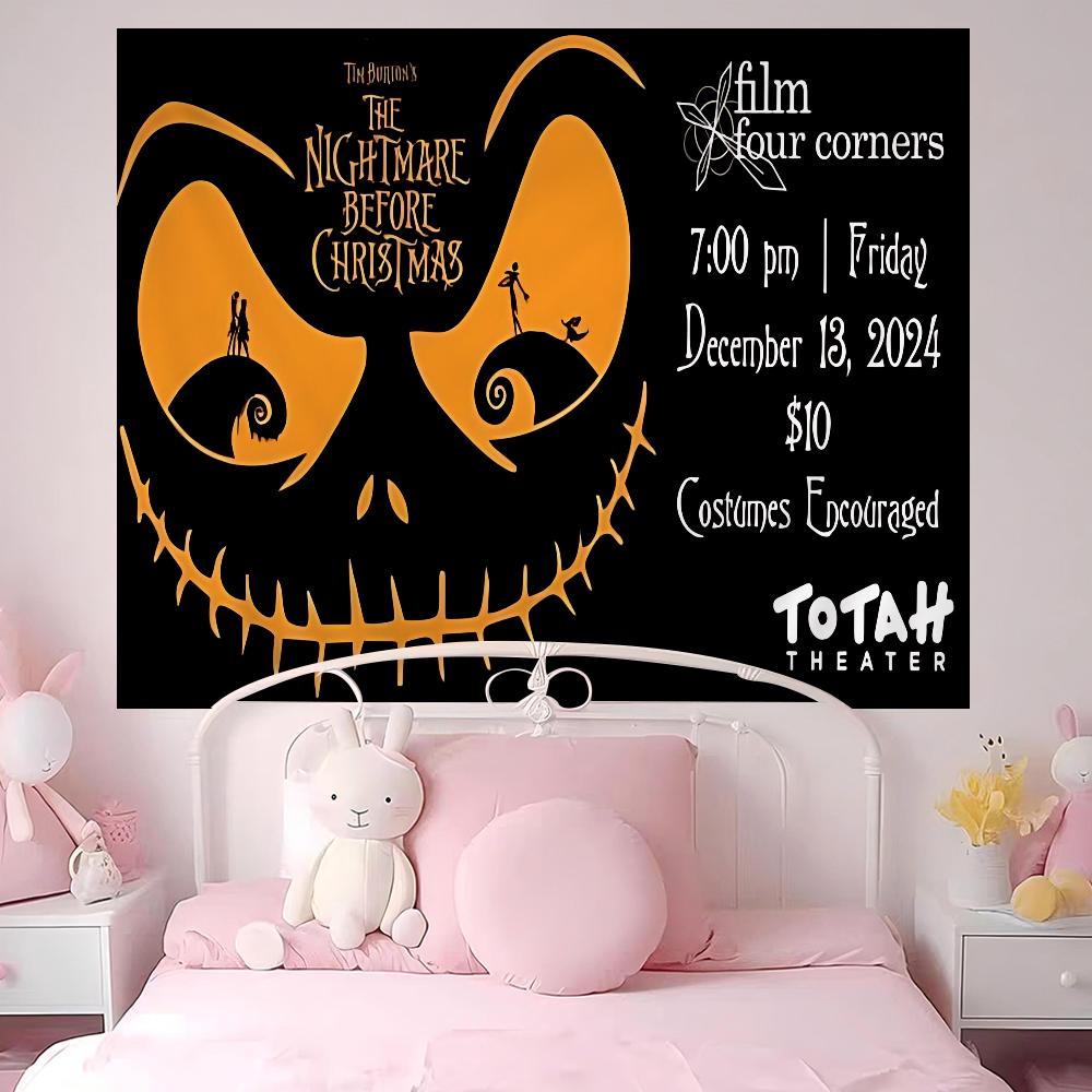 The NNightmare BBefore CChristmas Anime Tapestry Art Science Fiction Room Home Decor Wall Art Decor