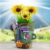 Unique Picasso-Inspired Abstract Face Flower Pot | Head Planter with Drainage Hole | Vibrant Colors & Quirky Art Decor (Tears)