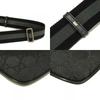 Used 9539 GG Nylon Messenger Bag 509639 7921 Crossbody Logo Embossed Black Men's from Japan AUTHENTIC