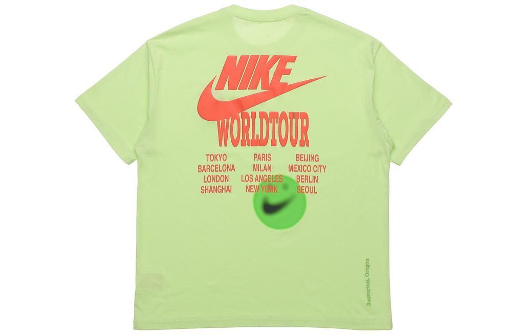 Nike Футболки Мужские Зеленые С Круглым Вырезом Умеренный Прямой Крой DA0990-383