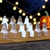 20 Pcs Mini Ghost Ornaments Sitting Ghost Miniatures Halloween Screaming