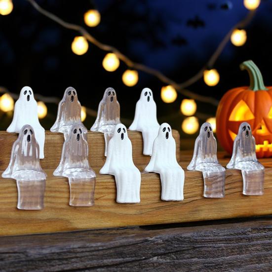 20 Pcs Mini Ghost Ornaments Sitting Ghost Miniatures Halloween Screaming