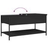 Coffee Table Black 100x50x50 cm Wood Based Material and Metal