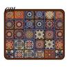 Machine Washable Drying Mat Bohemian Dish Mat, Super Absorbent Diatomaceous Earth Drainer Kitchen Sink Non-Slip Colorful Ethnic Heat Insulation