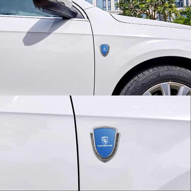 Металлические 3D Наклейки-Эмблемы на Бок Кузова Автомобиля Для Porsche Cayenne Panamera Macan 911 718 Taycan Cayman Аксессуары для Внешнего Вида Авто