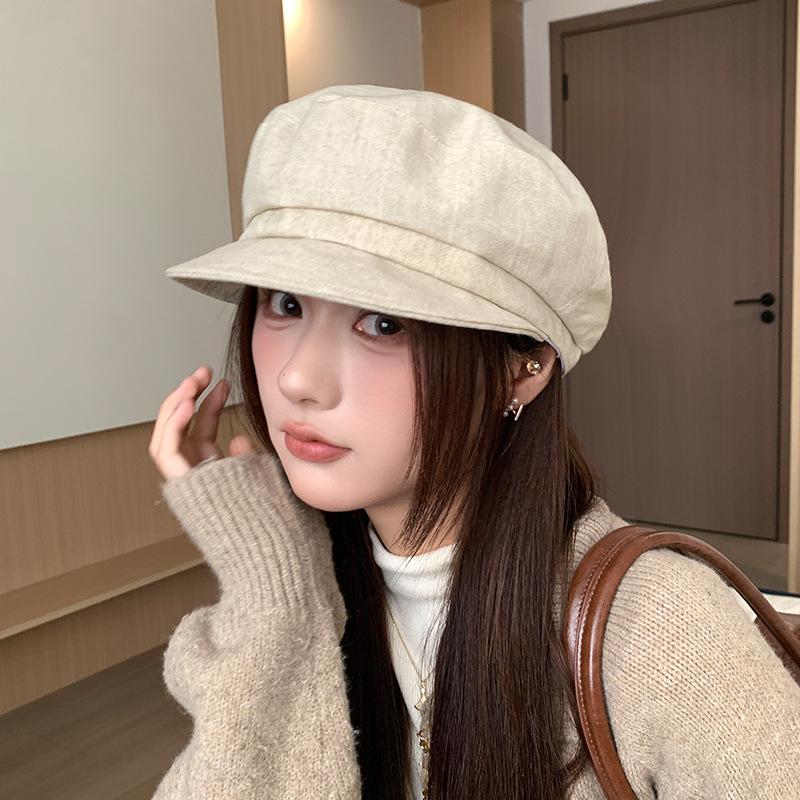 Восьмиугольная кепка для детей Ретро и универсальная Теплая кепка газетчика Ветрозащитная и подчеркивающая лицо Маленький берет для осени и зимы