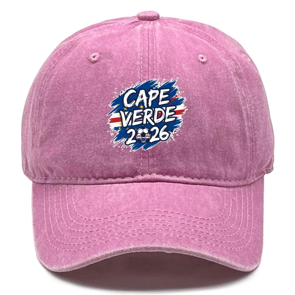 Бейсболка Snapback с принтом флага "КАБО-ВЕРДЕ" 2026 Футбол, Регулируемая Кепка от солнца, Ретро, Простая, Всесезонная, Свободная, Папина кепка