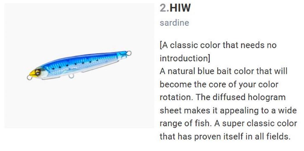 Yo Zuri Duel Sonic Boom SB Shot 75S Sinking Lure F1268-HIW (0986)