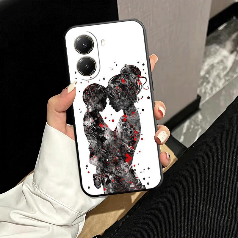 Мягкий чехол для телефона с тематикой "Мама и Малышка" для Xiaomi Poco X5 X6 X7 X8 Pro Max X3 F7 F8 Ultra M8 M7 M6 M5 Redmi 15 15C 14C 13C 12C X4