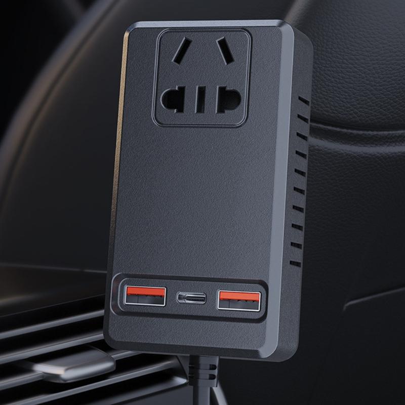 Автомобильный инвертор питания 150 Вт с 4 USB-портами, быстрая зарядка, для кемпинга, поездок, транспортных средств, инструмент для определения напряжения