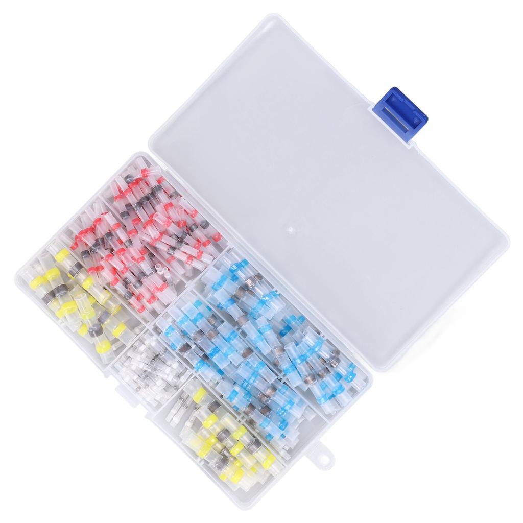 200 шт. Термоусадочные кабельные соединители с припоем, водонепроницаемые, изолированные 2:1 соотношение