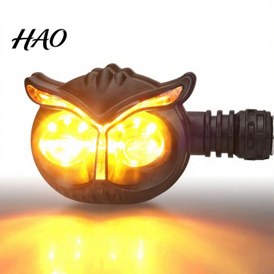 Led Daytime Running Lights Motorcycle Turn Signal Lights, Owl Shaped LED 12v Waterproof Driving Modified Indicator Light for Most 12V Motorcycles SUVs