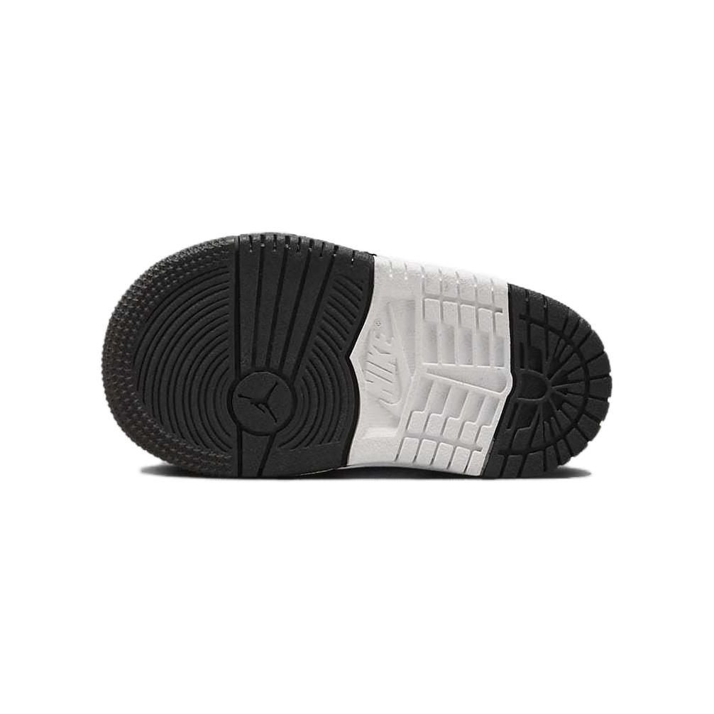 Jordan Кроссовки Air Jordan 1 для малышей, устойчивые к скольжению и истиранию, средней высоты, Черно-белые, FQ1283-001