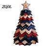 Relaxing Sewing Hobby Kits DIY Quilted Fabric Christmas Tree Craft Kit, Vintage Patchwork Handmade Quilting Diy Kit for Beginners Xmas Set,