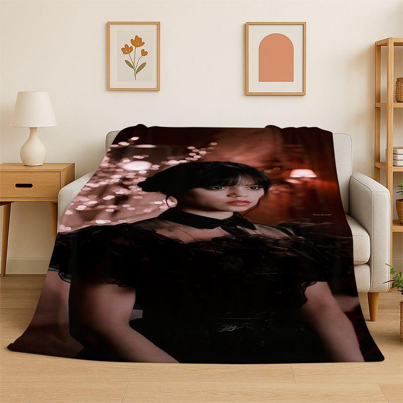 Classic W-Wednesday TV Soft Flannel Throw Blanket,Cozy Blanket for Bed,Couch,Sofa,Bedroom,Living Room,Travel,Picnic Camping