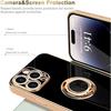 Coque de protection - BOOLING - pour iPhone 16 - Silicone hybride - Antichoc - Anneau rotatif 360°