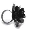 Les Trésors De Lily [J8051] - Черное дизайнерское кольцо «Флора»