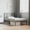 VidaXL Metal Bed Frames with Headboard, Single Bed with Slat Base, Adult Bed with Footboard, Bedroom Furniture, 355604