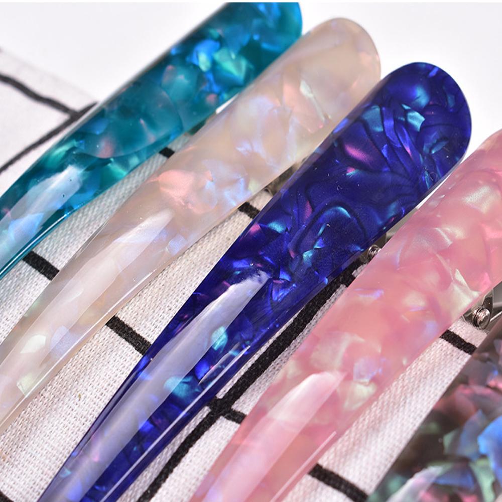 Long Stick Women Barrette Metal Hairgrips Acetic Acid Hairpin Non-Slip Large Alligator Hair Clips