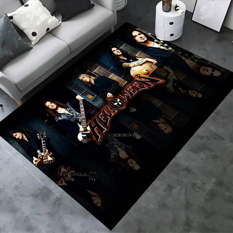 Helloween Band Carpet Rug for Living Room Bedroom Home Sofa Decoration,Kids play Non-slip Floor Mat