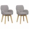 Swivel Dining Chair 2 pcs Boucle Light Gray 54 x 58 x 87 cm