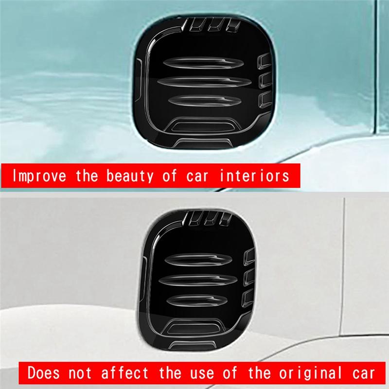 Car Fuel Tank Cap Cover Trim Oil Fuel Cap Protective For Toyota SIENTA 10 Series   Parts Bright Black