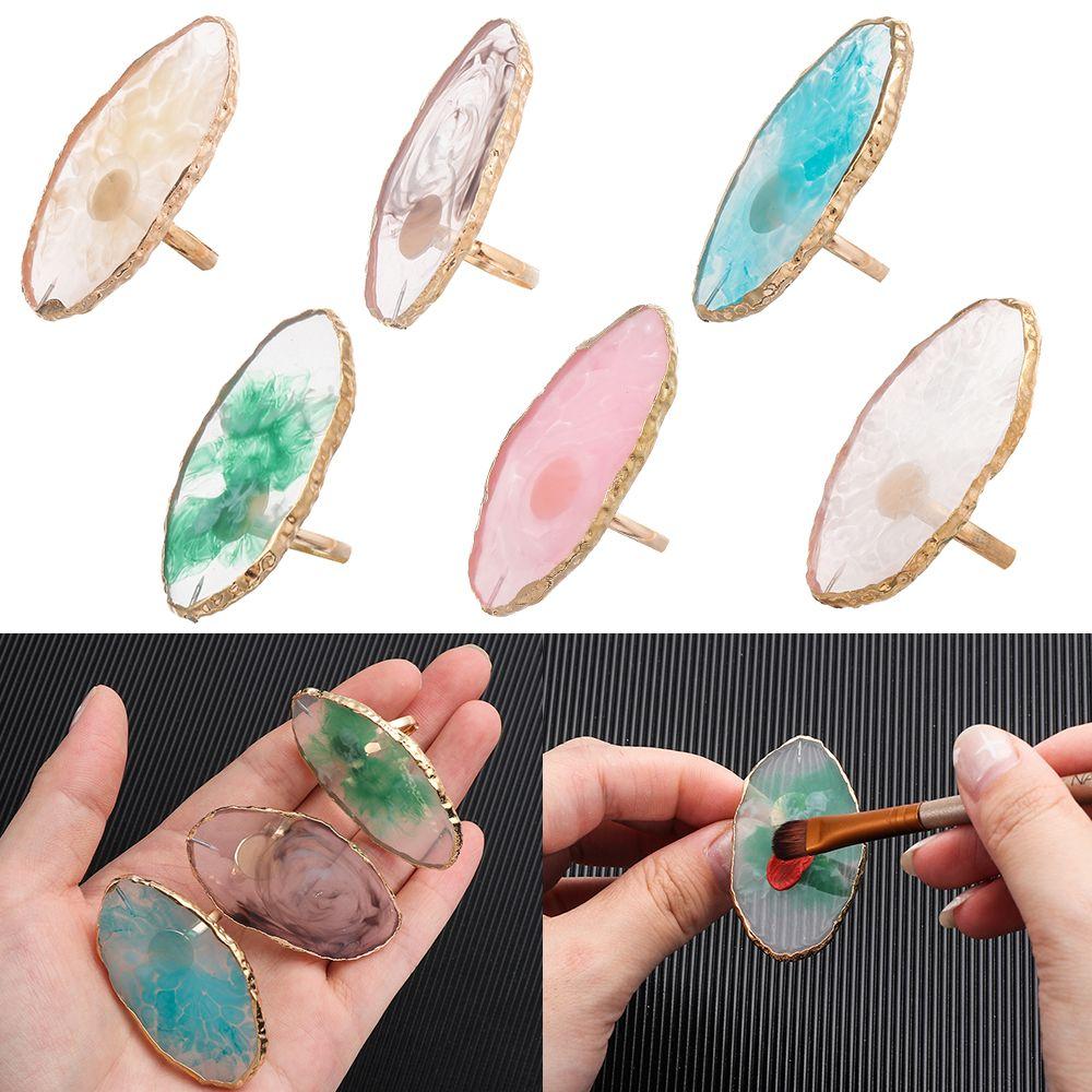Ring Foundation Mixing Pigment Holder Nail Display Stand Nail Art Plate Tips Nail Art Palette