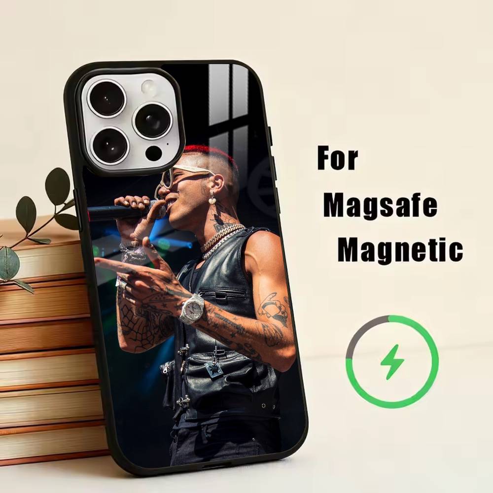 Singer Sfera E-Ebbasta Phone Case For iPhone17,16,15,14,13,12,11 Plus,Pro Magnetic For Magsafe Wireless Charging