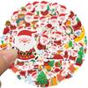 50Pcs/Set Merry Christmas Stickers DIY Fashion Waterproof Doodle Decals Stickers