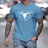 Летняя мужская повседневная футболка с коротким рукавом, модная свободная удобная футболка с круглым вырезом из хлопка с коротким рукавом