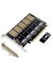 PCI-E 16 для M.2 B для Key 5-портовая NGFF+Sata 3.0 карта Pansion JMB585 для чипа PCI для прессы Gen 3x2 пропускная способность