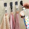 8/1pcs Household Bathroom Towel Clip Multi Functional Non Perforated Kitchen Towel Clip Woven Rope Beech Wood Round Head Storage