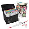 Illustration Marker Set with Free Alcohol Markers for and Manga Brush Type 60-Color App, Adults, Kids, Artists,