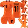 2425Netherlands Home Football Jerseys Shorts And Socks Set New Season Shorts And Socks Adult And Children Size Set
