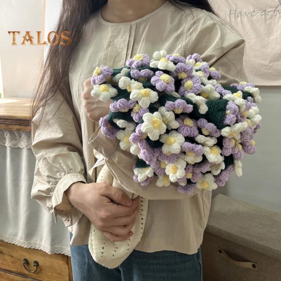 Вязаный крючком букет ромашек Вязаный крючком букет Одеяло ручной работы Цветы Плед для домашнего дивана Кровати Дивана Декор