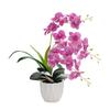 DIY Artificial Orchid Bonsai Multi-Bloom Artificial Faux Plants New Plastic Fake Flower  Home Decor