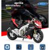 Масштаб 1/18 Welly Aprilia RSV 4, заводская модель мотоцикла из сплава, литье под давлением, металлические игрушечные транспортные средства, модель мотоцикла, коллекция высокой имитации, детские подарки