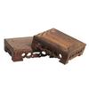 1PC Antique Finish Wooden Display Stand Carved Design Oriental Display Base  Home Decoration