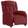 Electric Recliner Chair Burgundy Fabric