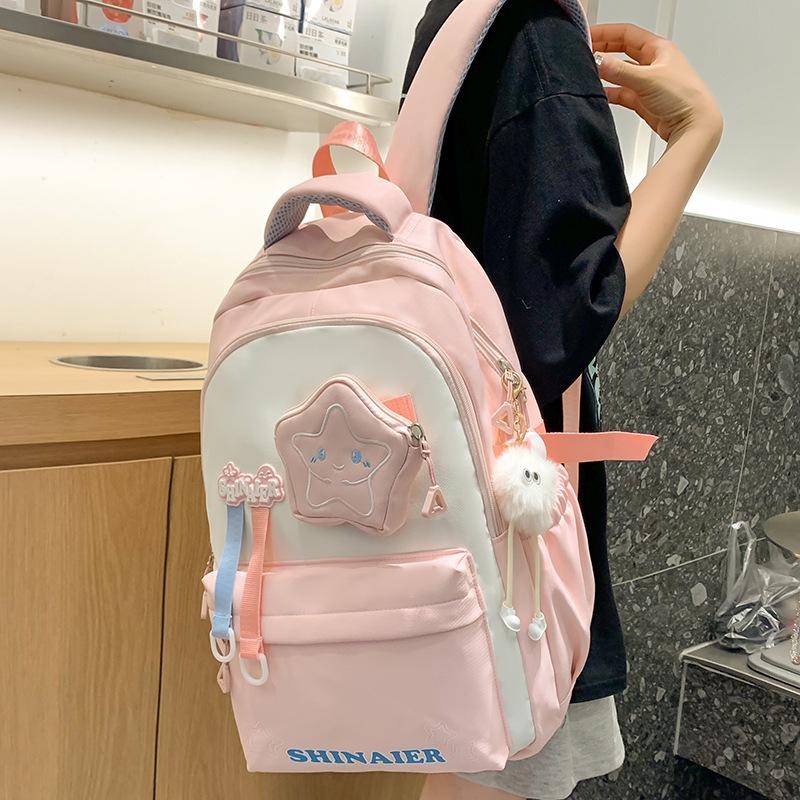 Школьный рюкзак детский, для учеников начальной школы, для девочек, для учеников средней школы, стильный комплект из двух предметов высокой ценности, рюкзак,.