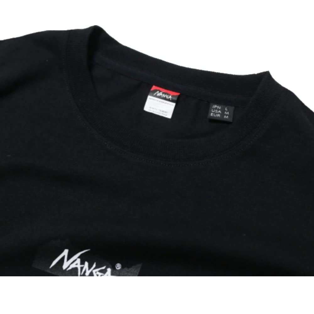 NANGA ECO HYBRID MT LOGO TEE Short Sleeve Size M T-Shirt, White,