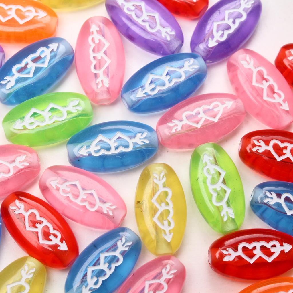 20 шт 17,5*9,5 мм стрела сквозь сердце акриловые бусины сосновые бусины аксессуар DIY ожерелье