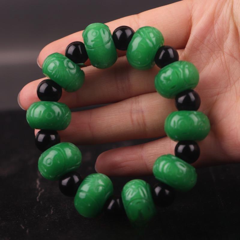 Изумрудный сухой зеленый браслет Tielongsheng из мьянмы нефрита паспарту, браслет из рисовых шариков, оптовая продажа