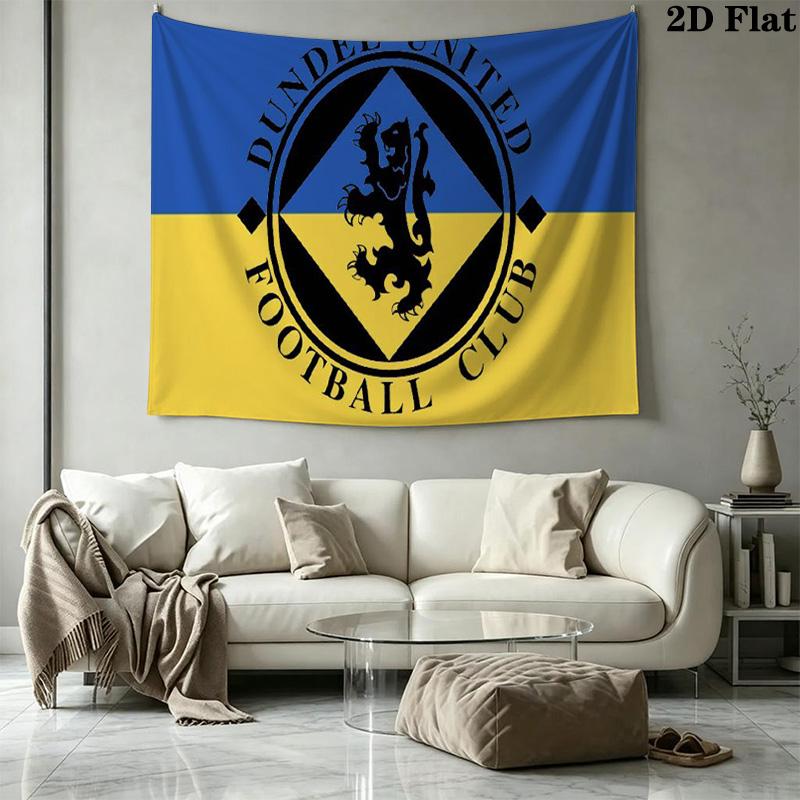 Dundee United FC Wall Tapestry Aesthetic Wall Hanging Printed Fabric Blanket Decorative Tapestries for Bedroom Living Room Home Decor