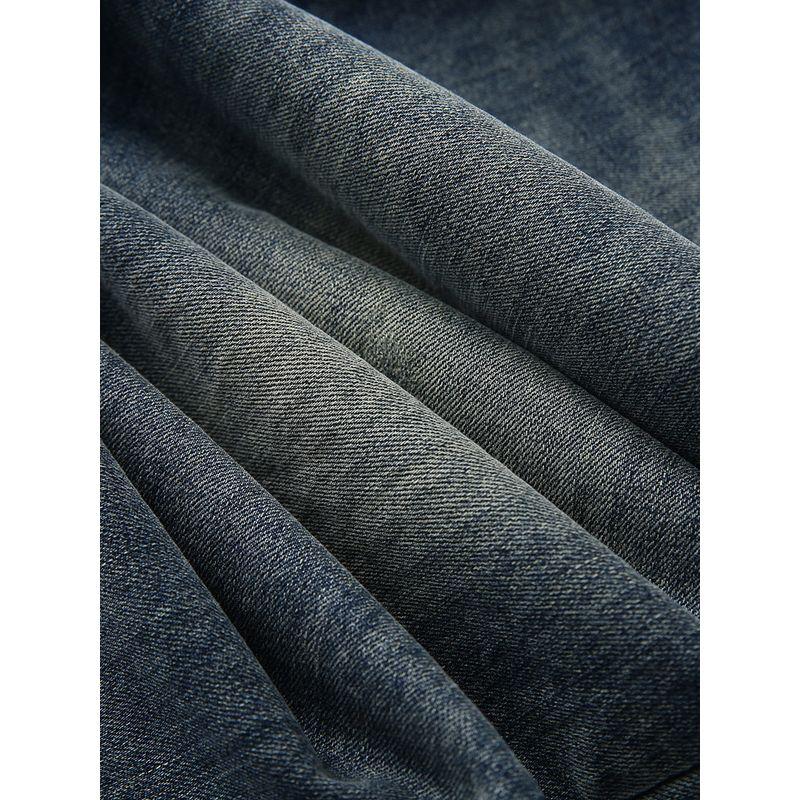 Тяжелый Хороший Товар Стандартный Ремень Излишки Заказа Внешней Торговли Мужские Четыре Сезона Повседневные Эластичные Прямые Зауженные Джинсы Брюки